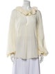 Khaite V-Neck Long Sleeve Blouse