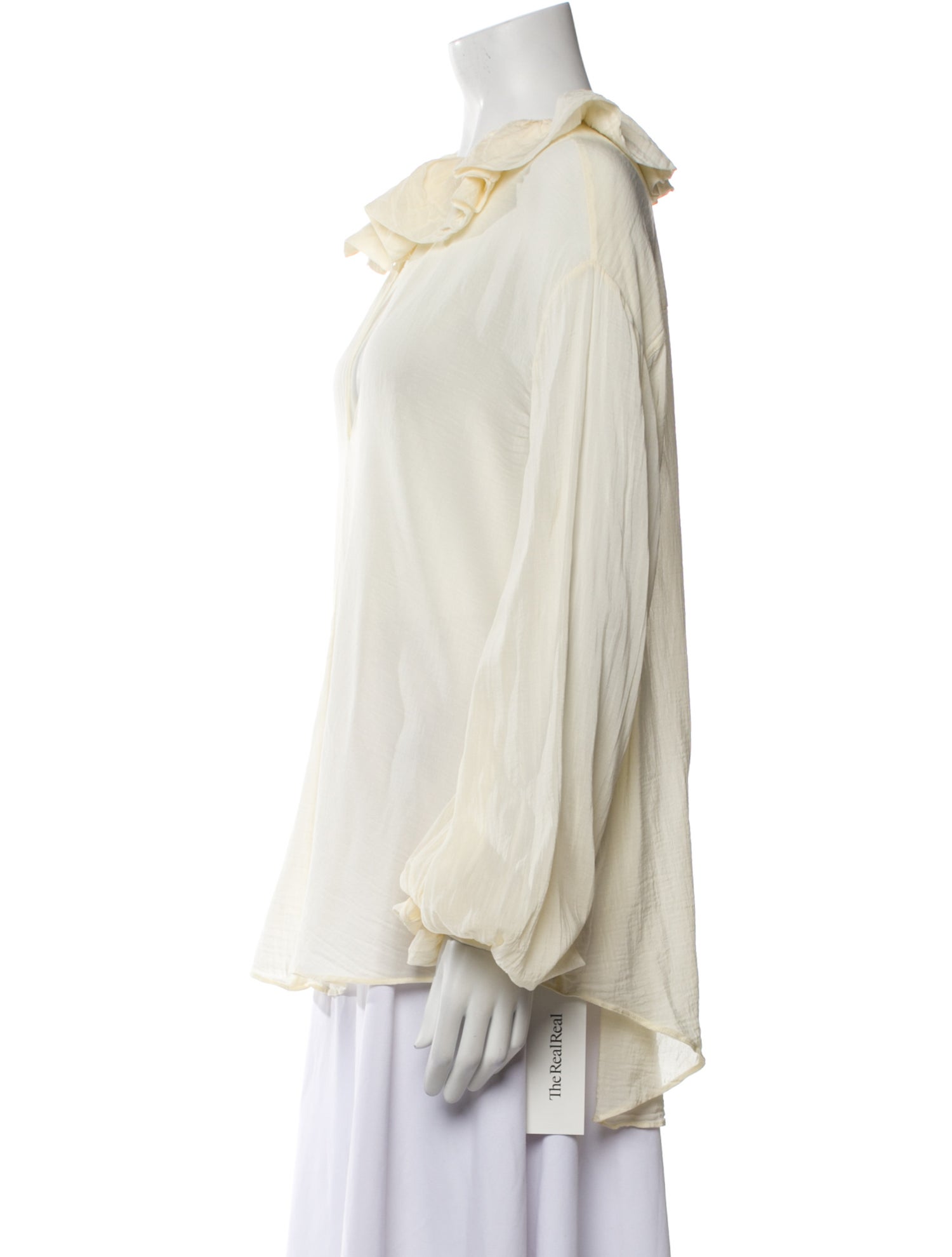 Khaite V-Neck Long Sleeve Blouse