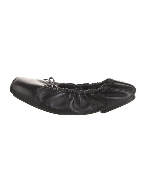 Khaite Leather Bow Accents Ballet Flats