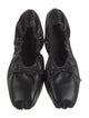 Khaite Leather Bow Accents Ballet Flats
