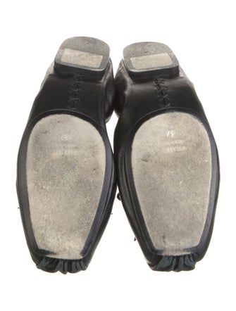 Khaite Leather Bow Accents Ballet Flats