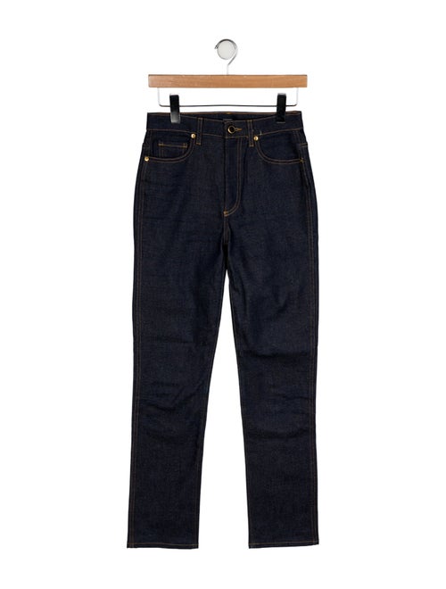 Khaite High-Rise Straight Leg Jeans