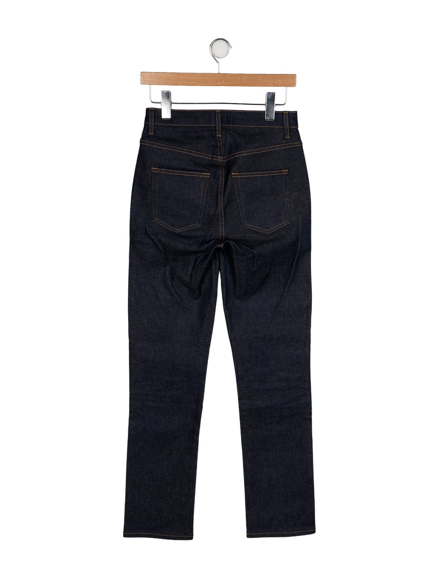 Khaite High-Rise Straight Leg Jeans