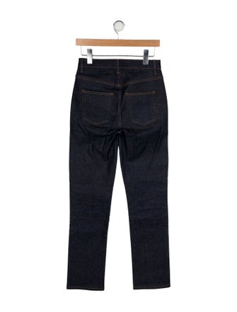 Khaite High-Rise Straight Leg Jeans