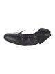 Khaite Leather Bow Accents Ballet Flats