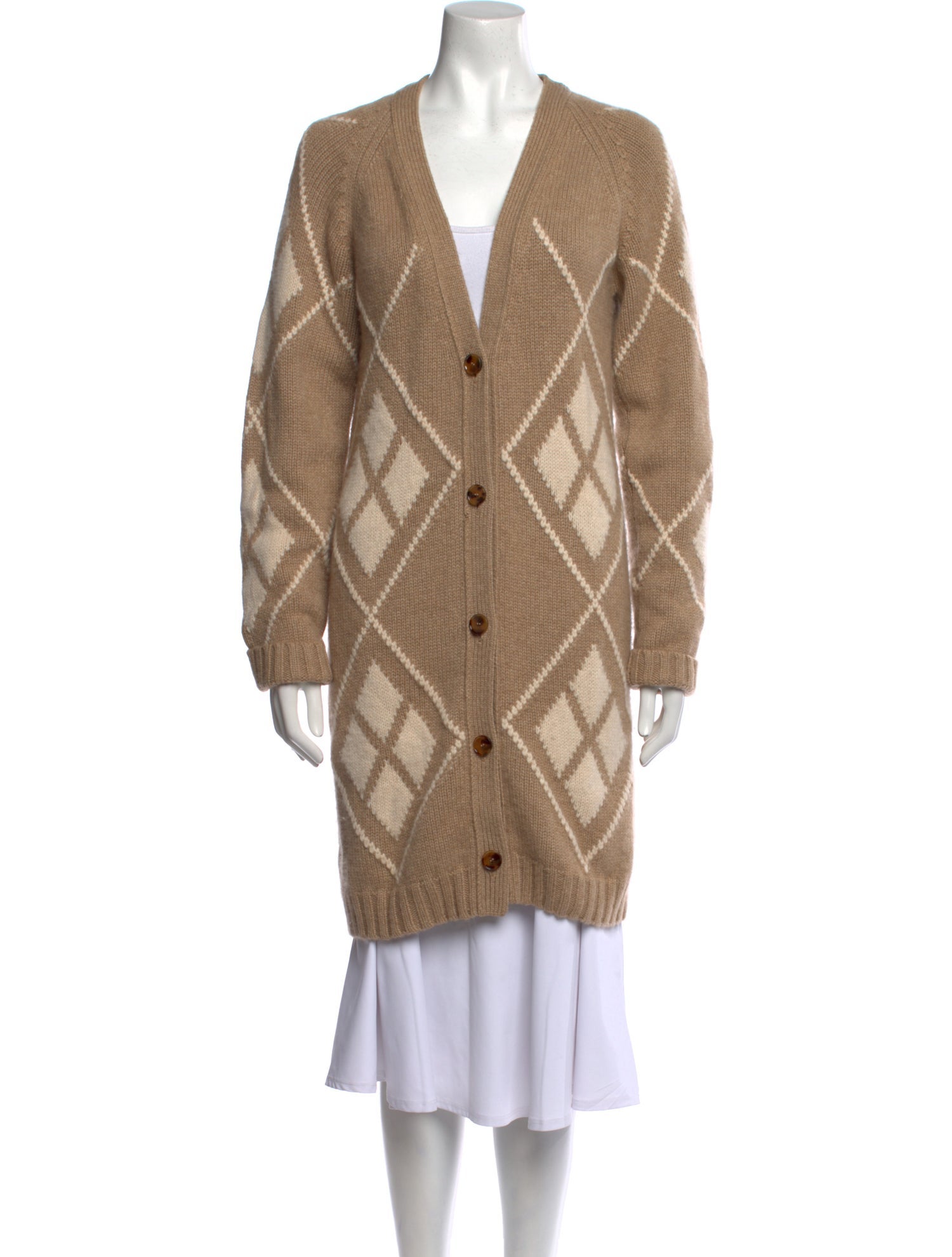 Khaite Cashmere Plaid Print Sweater