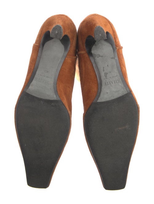 Khaite Suede Embroidered Accent Western Boots