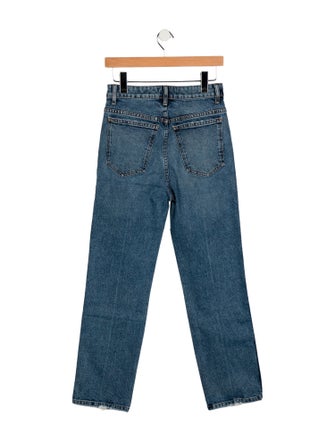 Khaite High-Rise Straight Leg Jeans