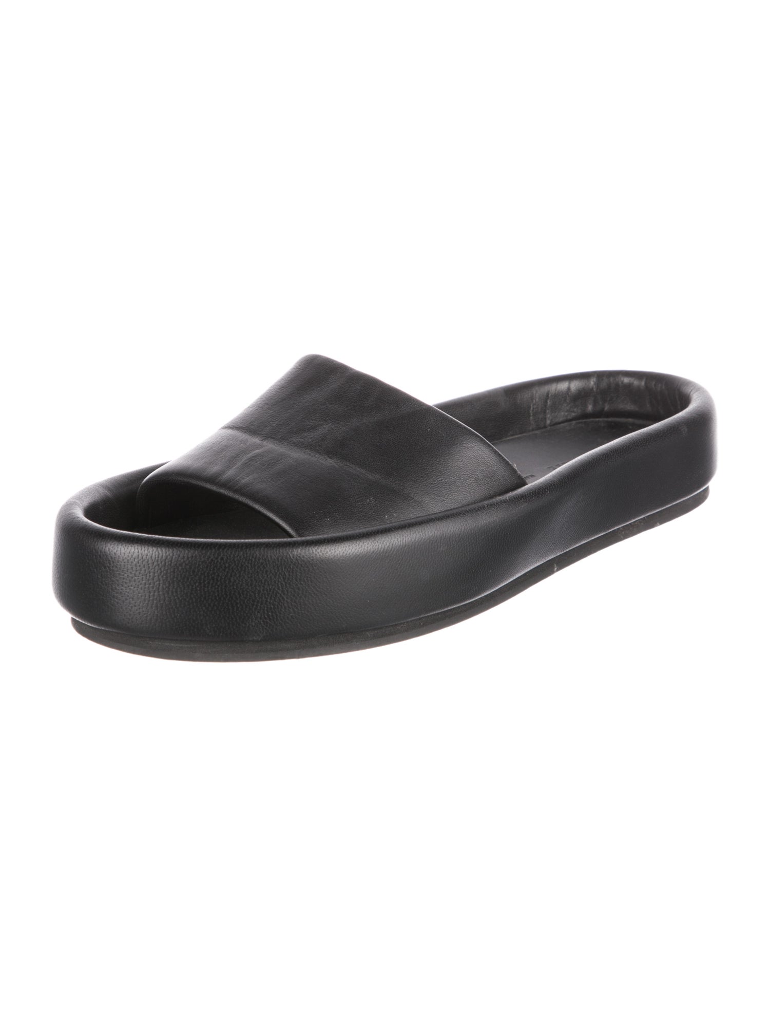 Khaite Leather Slides