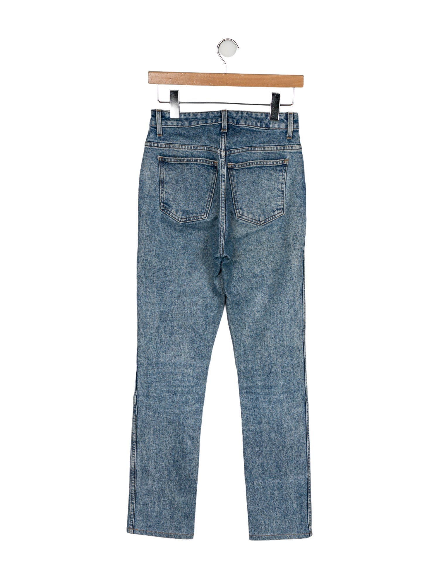 Khaite High-Rise Straight Leg Jeans