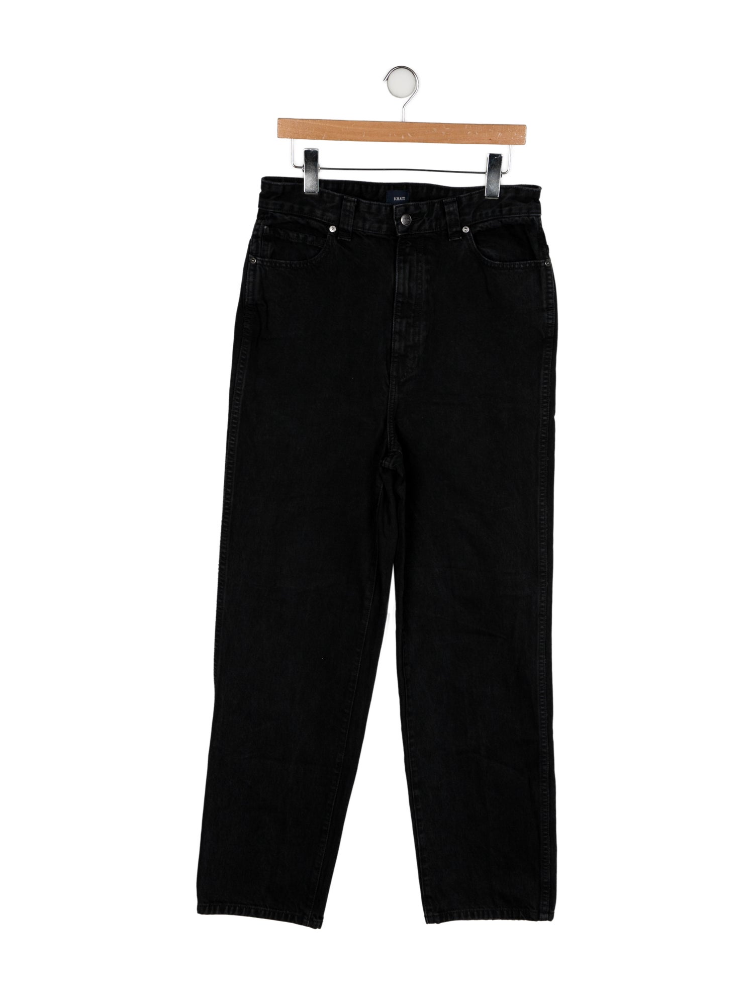 Khaite High-Rise Straight Leg Jeans