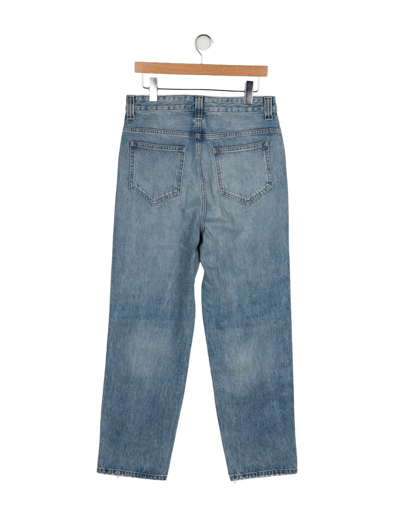 Khaite High-Rise Straight Leg Jeans