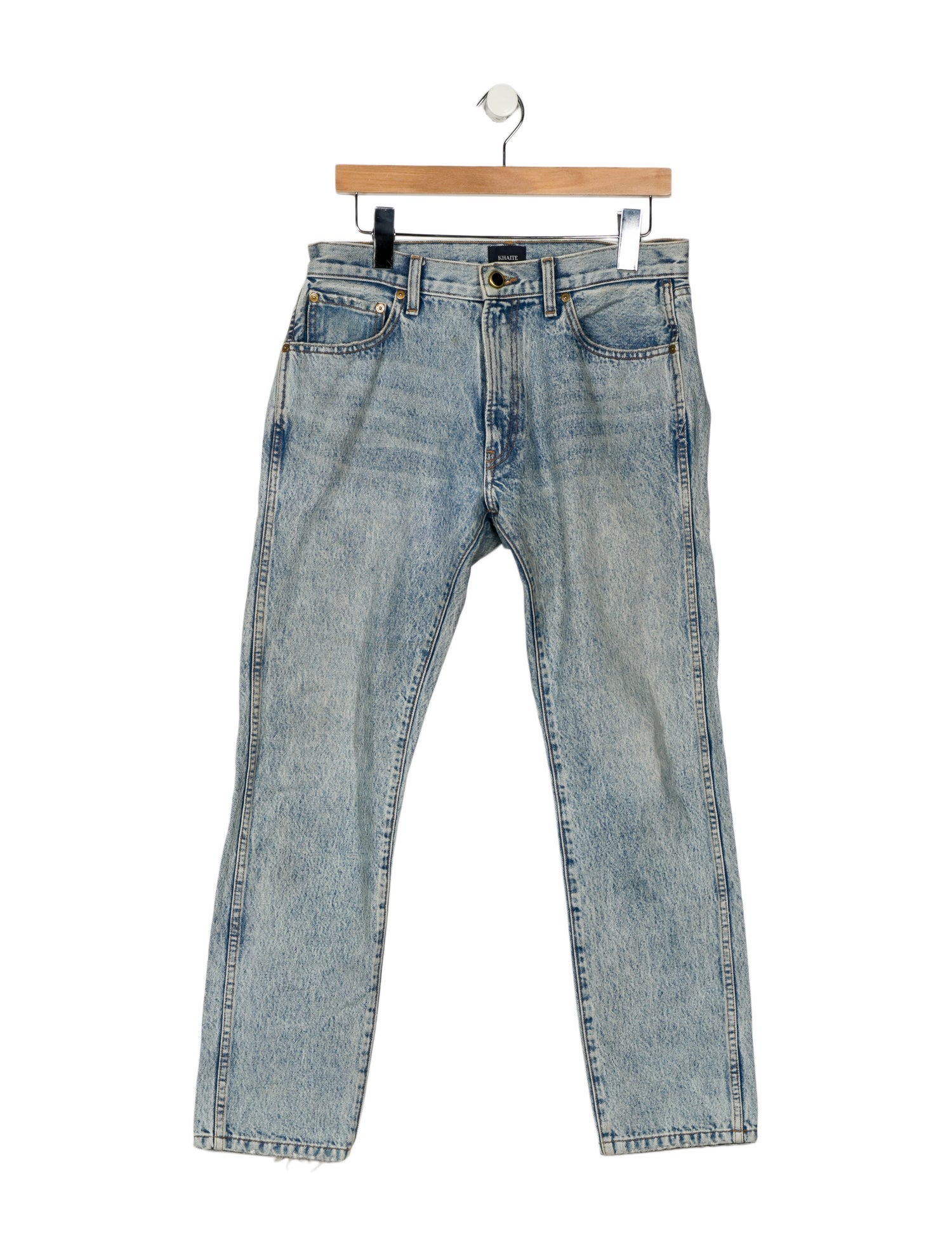 Khaite Mid-Rise Straight Leg Jeans