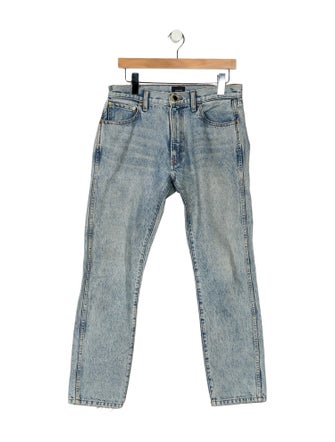 Khaite Mid-Rise Straight Leg Jeans