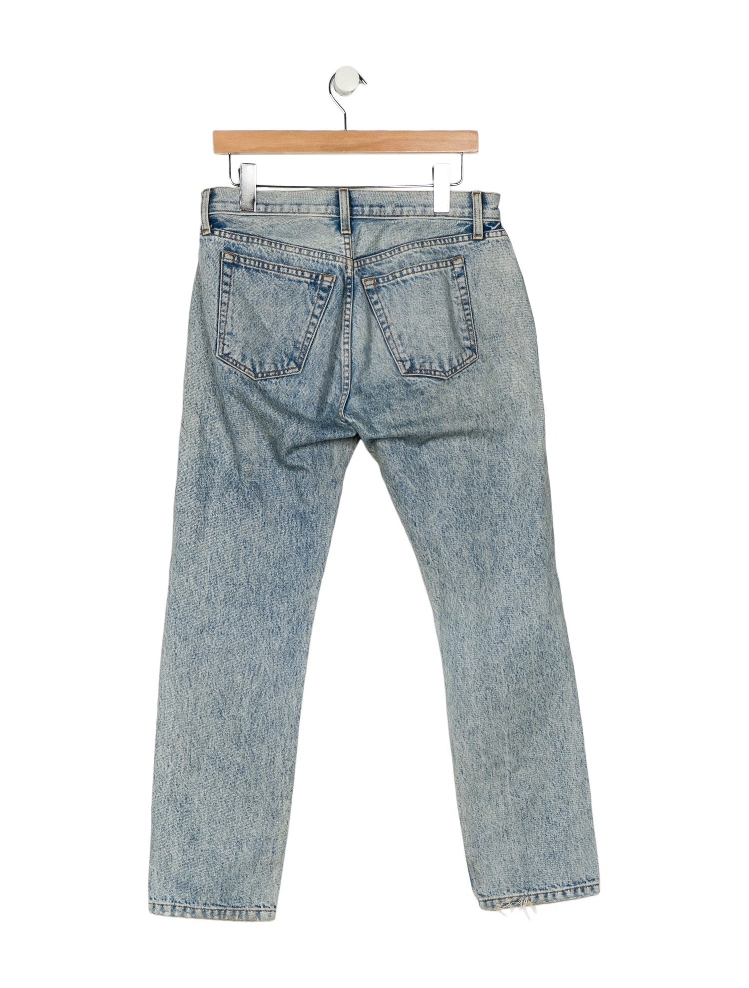 Khaite Mid-Rise Straight Leg Jeans