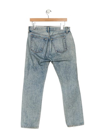 Khaite Mid-Rise Straight Leg Jeans