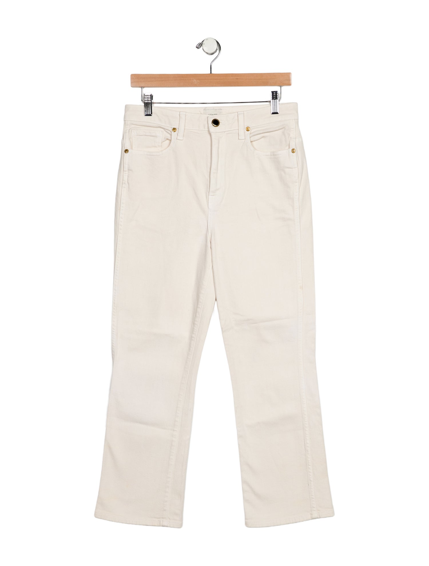 Khaite High-Rise Straight Leg Jeans