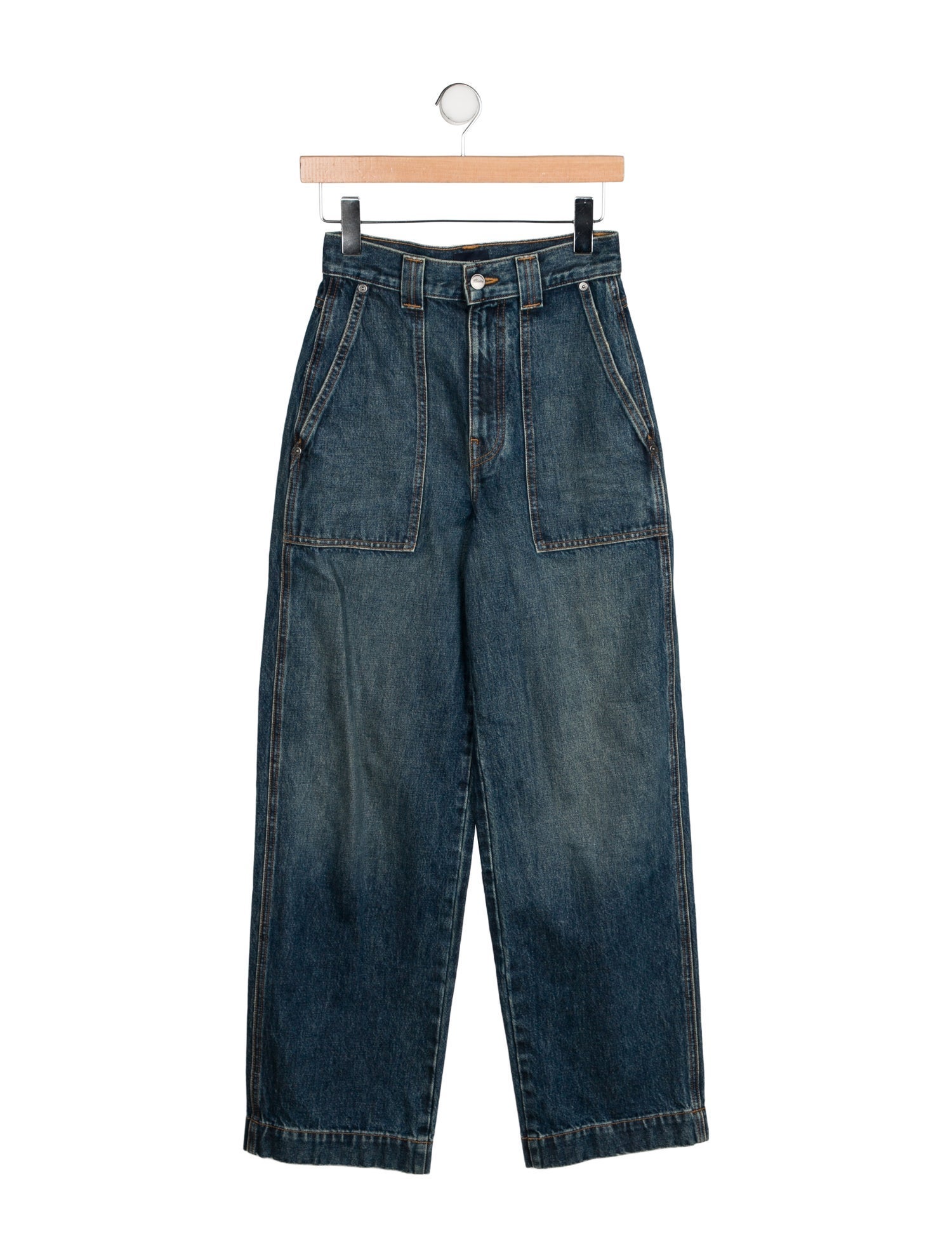 Khaite High-Rise Wide Leg Jeans
