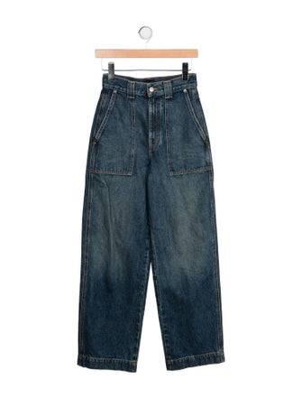 Khaite High-Rise Wide Leg Jeans