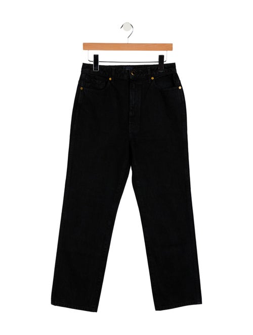 Khaite High-Rise Straight Leg Jeans