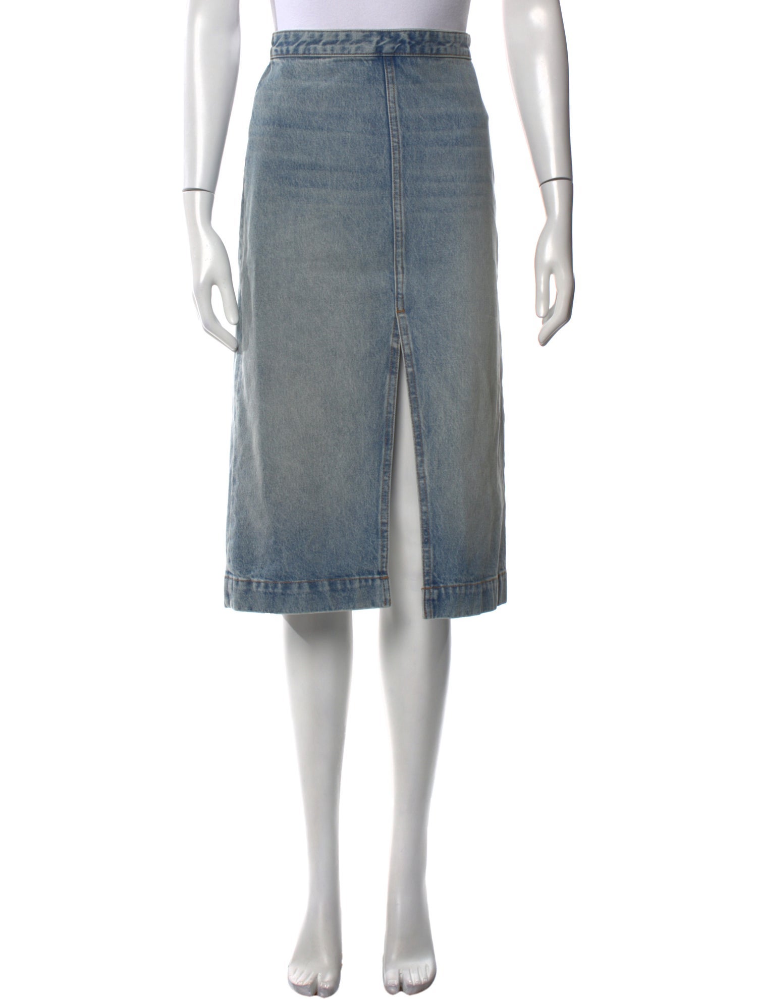 Khaite Distressed Accents Knee-Length Skirt