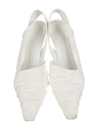 Khaite Leather Pleated Accents Slingback Pumps