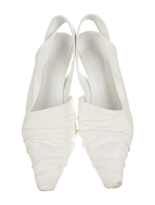 Khaite Leather Pleated Accents Slingback Pumps