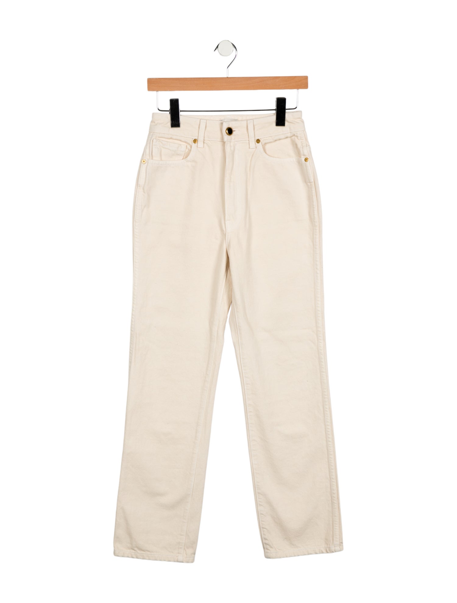 Khaite High-Rise Straight Leg Jeans