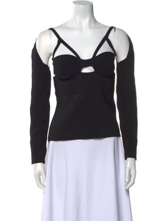 Khaite V-Neck Long Sleeve Top