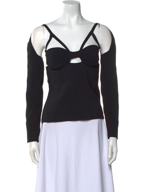 Khaite V-Neck Long Sleeve Top