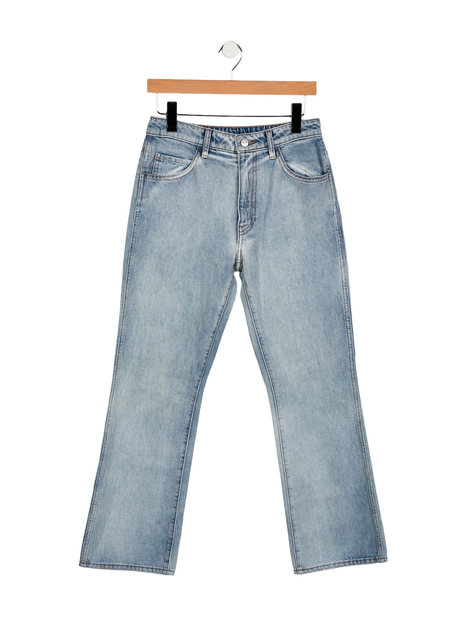 Khaite Mid-Rise Wide Leg Jeans