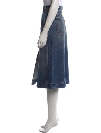 Khaite Embroidered Accent Midi Length Skirt