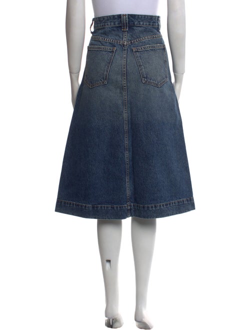 Khaite Embroidered Accent Midi Length Skirt