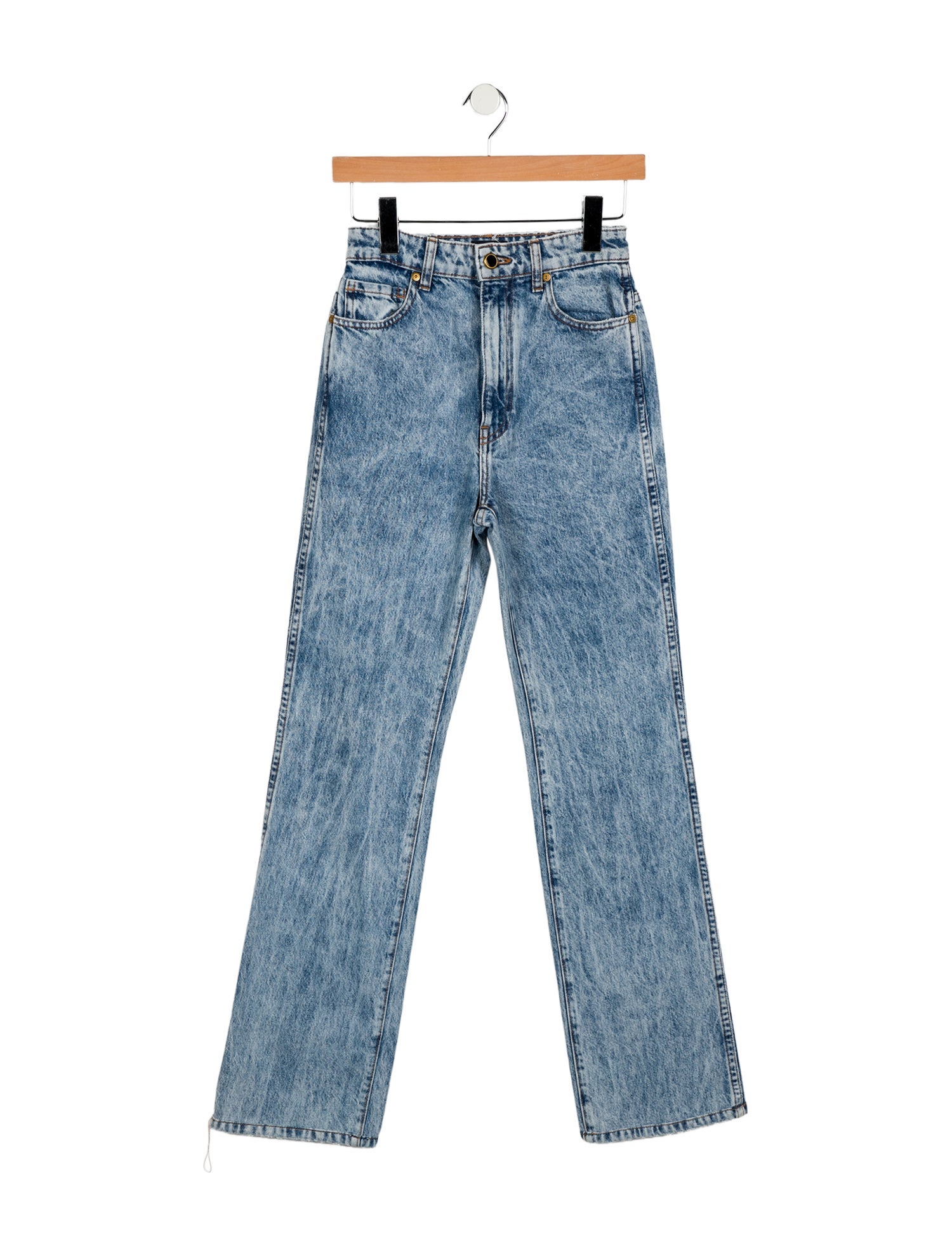 Khaite High-Rise Straight Leg Jeans