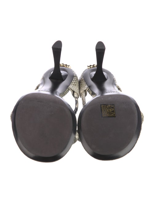 Khaite Snakeskin Printed Slingback Sandals