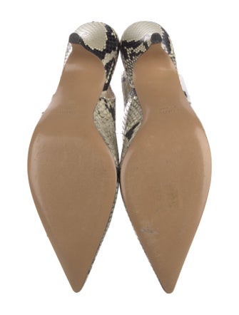 Khaite Python Animal Print Slingback Pumps