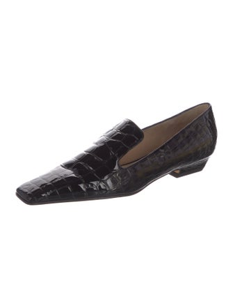 Khaite Embossed Leather Loafers
