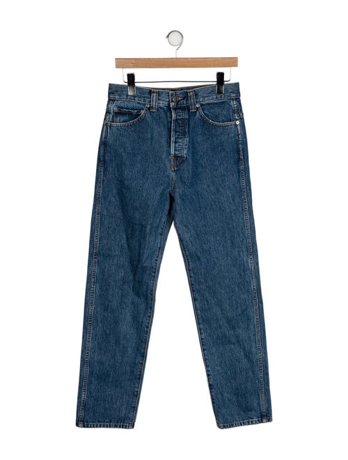 Khaite High-Rise Straight Leg Jeans