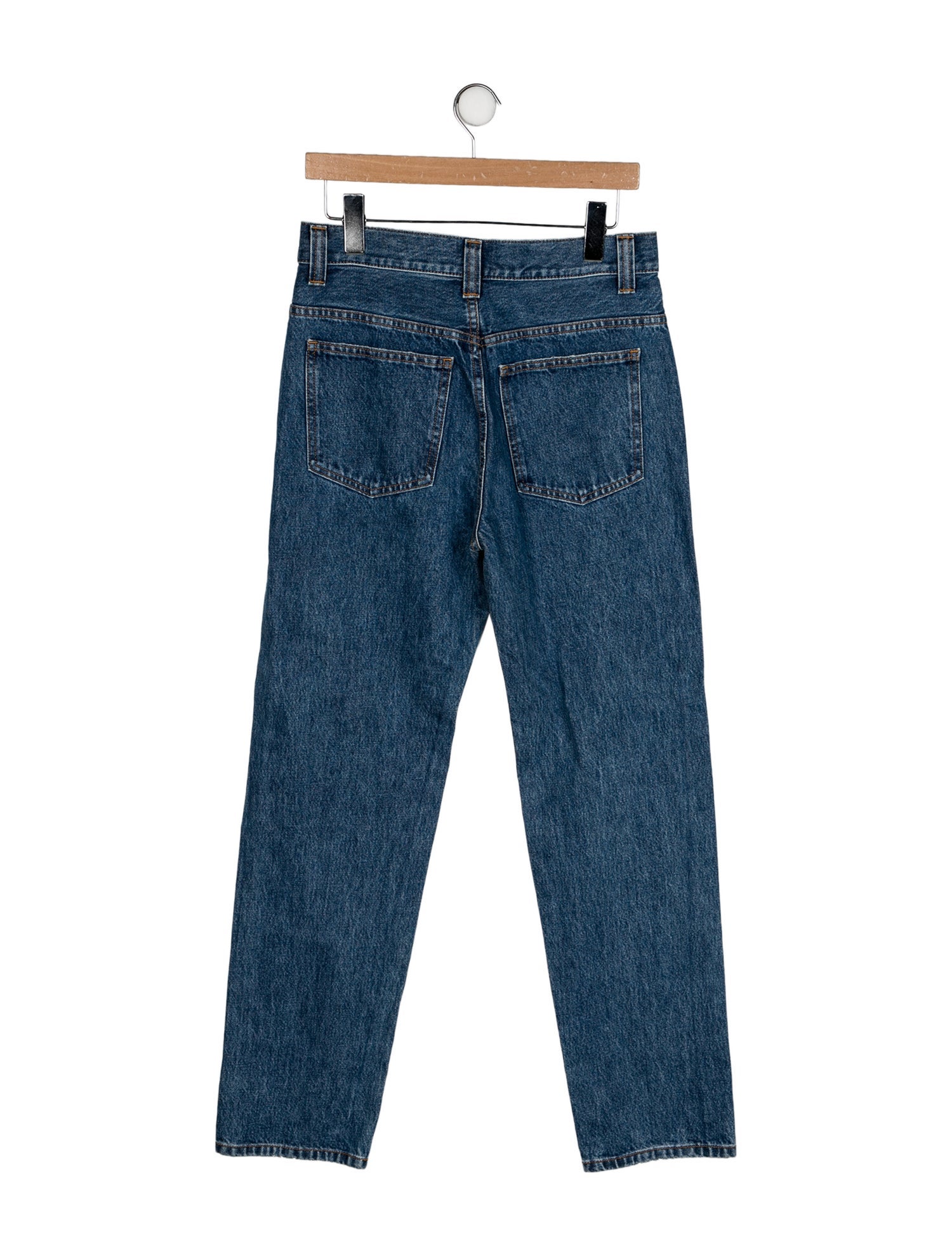 Khaite High-Rise Straight Leg Jeans