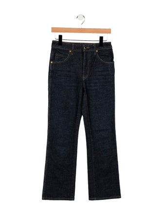 Khaite Mid-Rise Straight Leg Jeans