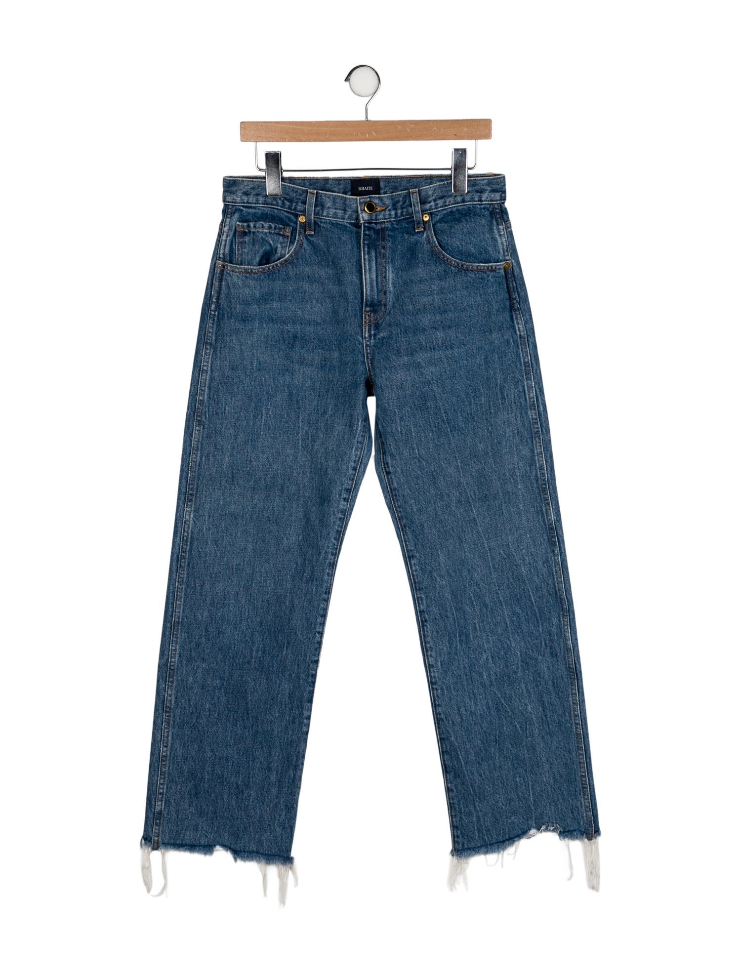 Khaite Mid-Rise Wide Leg Jeans