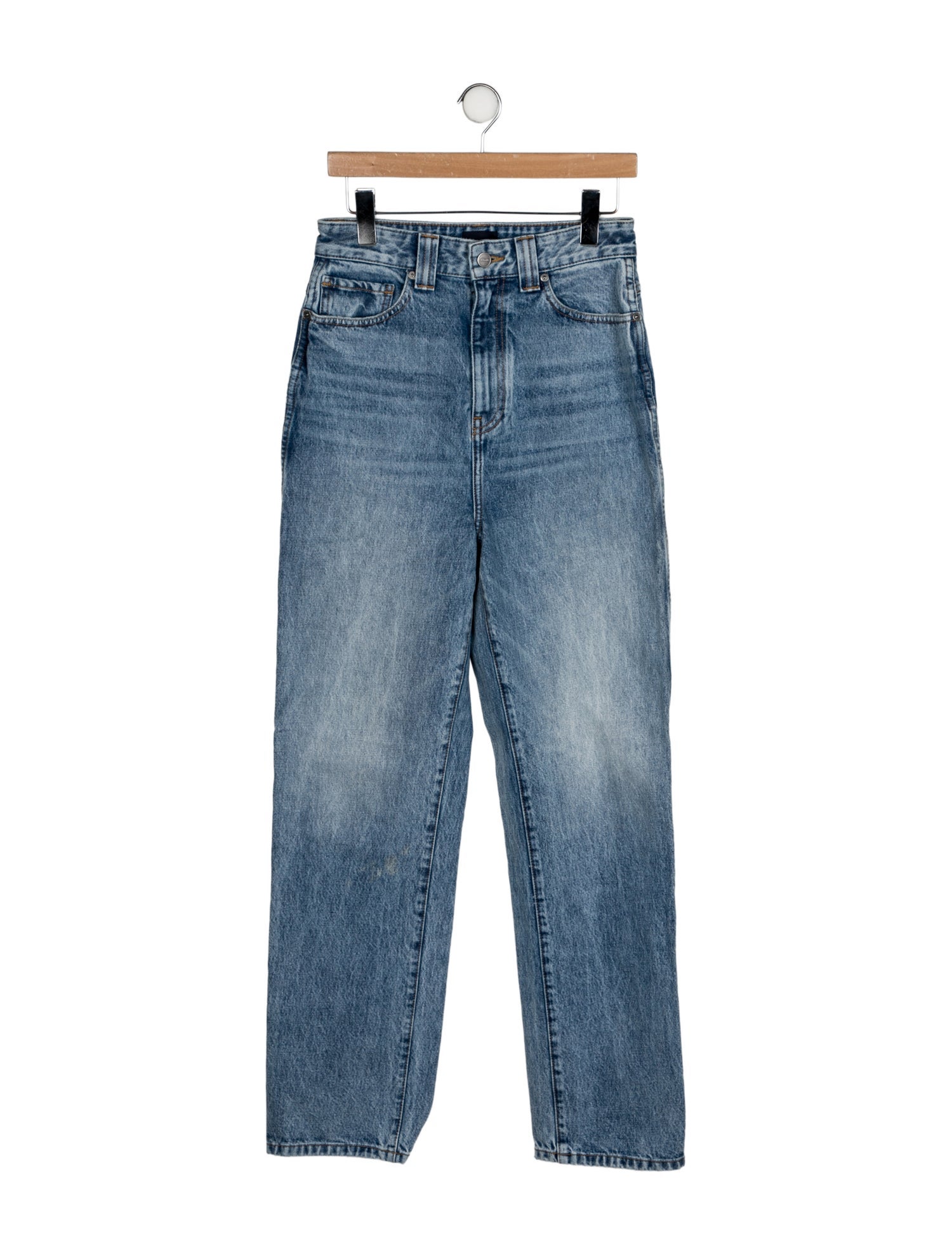 Khaite High-Rise Straight Leg Jeans