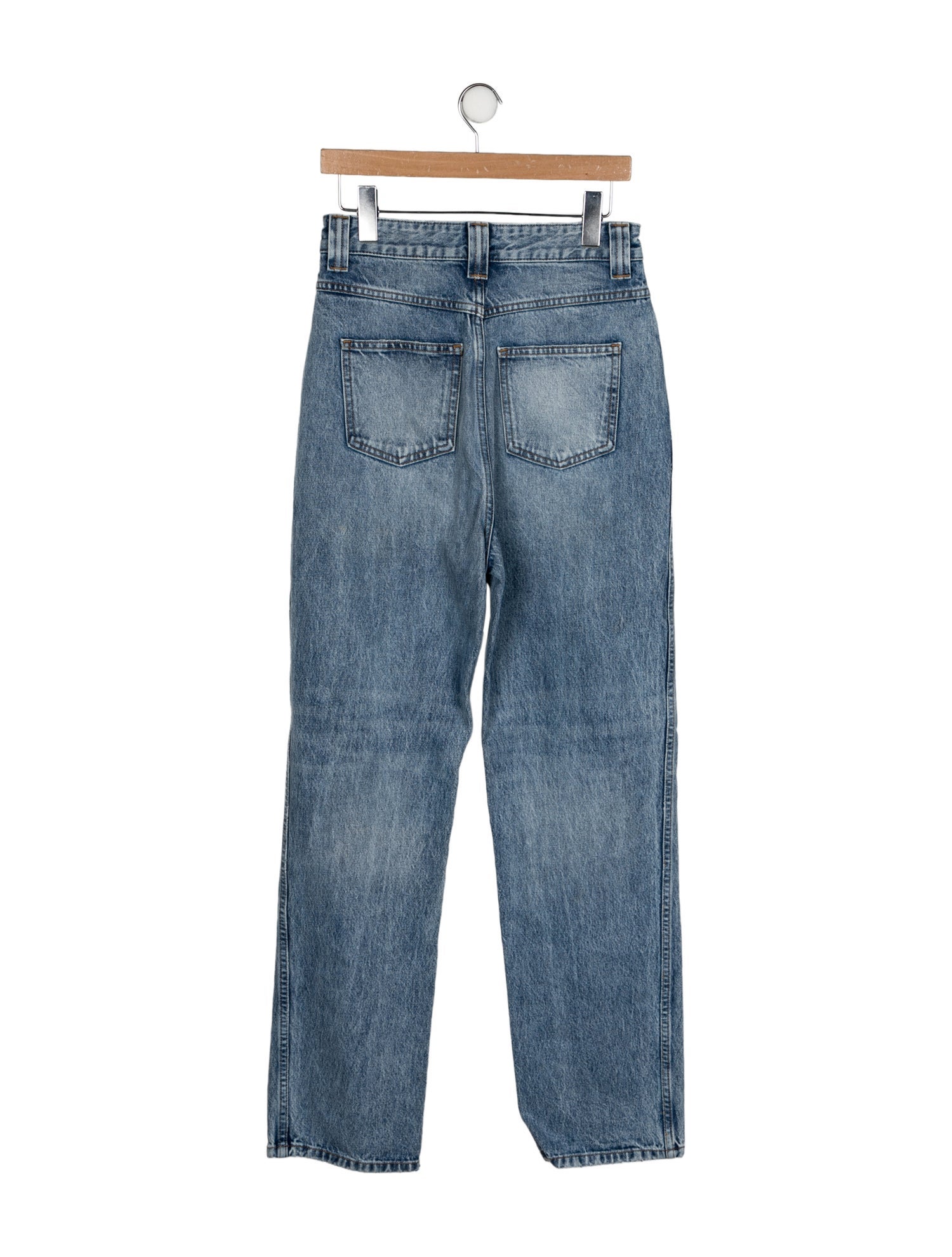 Khaite High-Rise Straight Leg Jeans