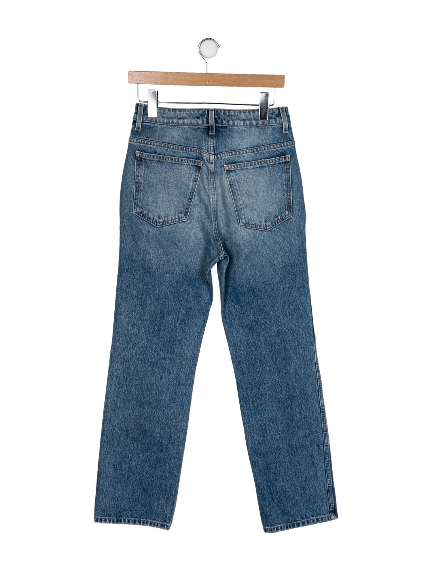 Khaite High-Rise Straight Leg Jeans