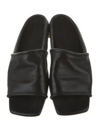 Khaite Leather Cutout Accent Slides