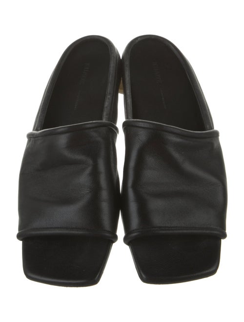 Khaite Leather Cutout Accent Slides