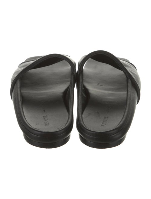 Khaite Leather Cutout Accent Slides