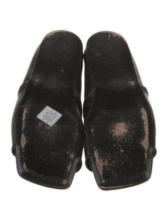 Khaite Leather Cutout Accent Slides