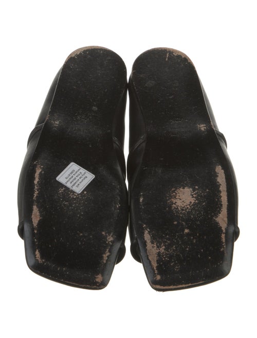 Khaite Leather Cutout Accent Slides