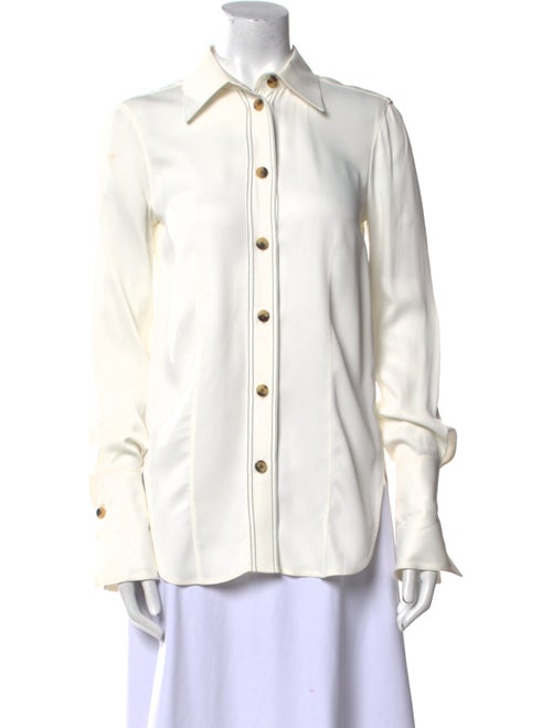 Khaite Long Sleeve Button-Up Top